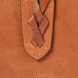 Cartera mediana de mujer en piel cognac