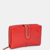 Cartera mediana de mujer en piel burdeos