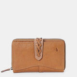 Cartera mediana de mujer en piel verde