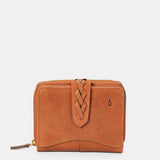 Cartera pequeña de mujer en piel cognac