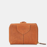 Cartera pequeña de mujer en piel cognac