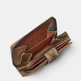 Cartera pequeña de mujer en piel verde