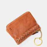 Monedero de mujer en piel cognac