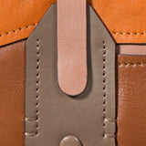 Medium-sized women's wallet in cognac leather.