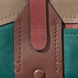 Cartera mediana de mujer en piel verde
