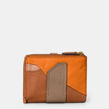 Cartera pequeña de mujer en piel cognac