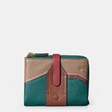 Cartera pequeña de mujer en piel verde