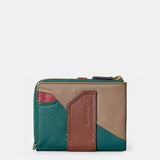 Cartera pequeña de mujer en piel verde
