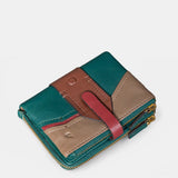 Cartera pequeña de mujer en piel verde