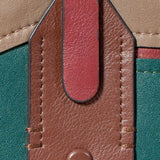 Cartera pequeña de mujer en piel verde