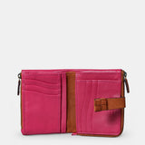 Cartera pequeña de mujer en piel fucsia
