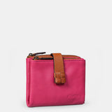 Cartera pequeña de mujer en piel fucsia