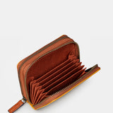 Cartera pequeña de mujer en piel amarilla