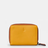 Cartera pequeña de mujer en piel amarilla