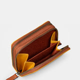 Cartera pequeña de mujer en piel amarilla