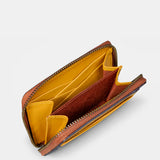 Women's cardholder in yellow leather.