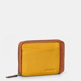 Women's cardholder in yellow leather.