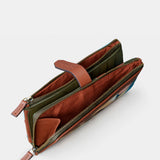 Cartera grande de mujer en piel estampada