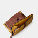 Cartera mediana de mujer en piel ámbar