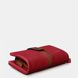 Cartera mediana de mujer en piel roja