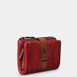 Cartera pequeña de mujer en piel roja