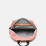 Women's backpack in coral recycled fabrics