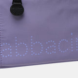 Damenrucksack aus recycelten Stoffen in Lavendel.