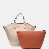 Umhängetasche für Damen, wendbar in Orange.