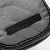 Mobile phone bag in recycled and padded materials, grey