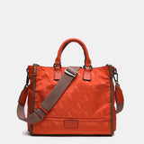 Shopper bag in orange recycled materials