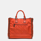 Shopper bag in orange recycled materials