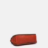 Orange recycled material shoulder bag