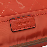 Orange recycled material shoulder bag