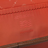 Orange recycled material shoulder bag