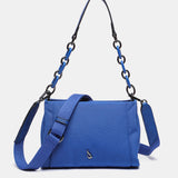Nylon shoulder bag in blue