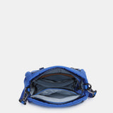 Nylon shoulder bag in blue