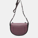 Bandolera media luna en materiales reciclados morada