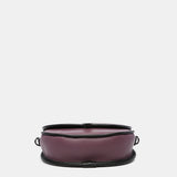 Bandolera media luna en materiales reciclados morada