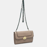 Shoulder bag in recycled materials taupe