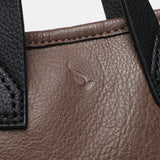 Bolso de mano de tweed en marrón