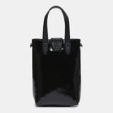 Schwarze Lackhandtasche