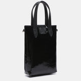 Schwarze Lackhandtasche