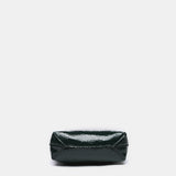 Patent leather handbag in green