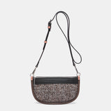 Tweed-Hüfttasche in Braun.