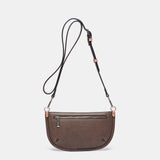 Tweed-Hüfttasche in Braun.