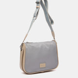 Shoulder bag in recycled materials in blue