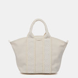 Bolso shopper pequeño en materiales reciclados en beige