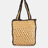 Bolso de hombro trenzado en beige