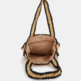Bolso de hombro trenzado en beige