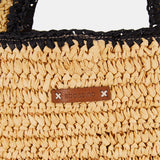 Bolso de hombro trenzado en beige